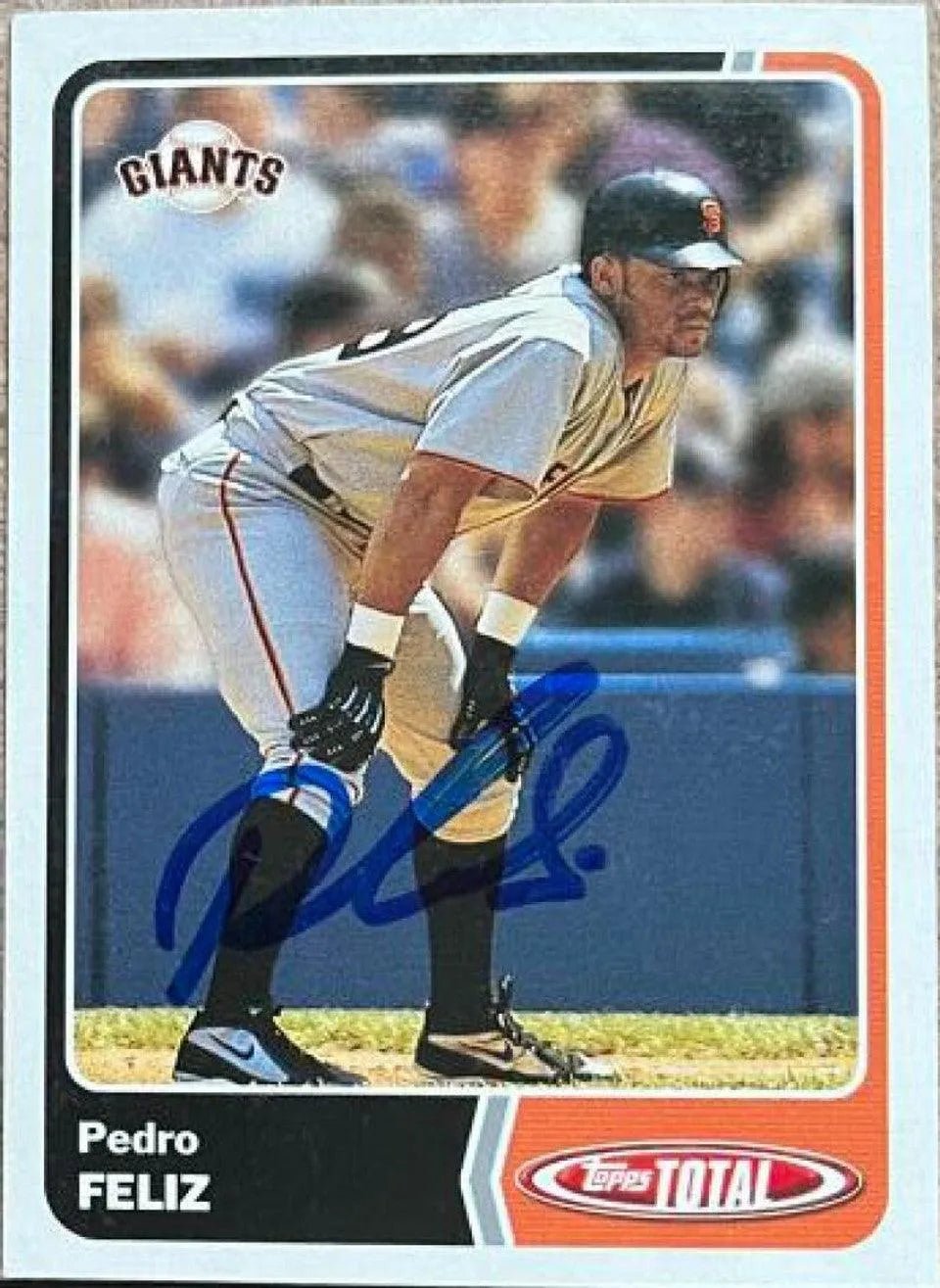Pedro Feliz Signed 2003 Topps Total Baseball Card - San Francisco Giants