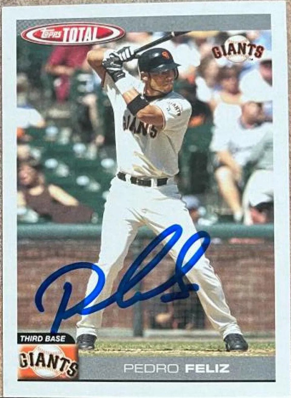 Pedro Feliz Signed 2004 Topps Total Baseball Card - San Francisco Giants