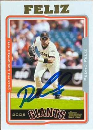 Pedro Feliz Signed 2005 Topps Baseball Card - San Francisco Giants - PastPros