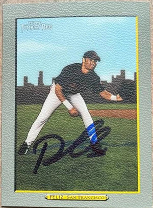 Pedro Feliz Signed 2005 Topps Turkey Red Baseball Card - San Francisco Giants