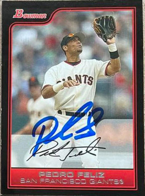 Pedro Feliz Signed 2006 Bowman Baseball Card - San Francisco Giants