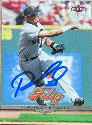 Pedro Feliz Signed 2006 Fleer Ultra Baseball Card - San Francisco Giants