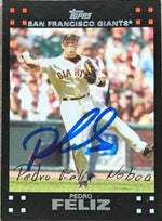 Pedro Feliz Signed 2007 Topps Baseball Card - San Francisco Giants