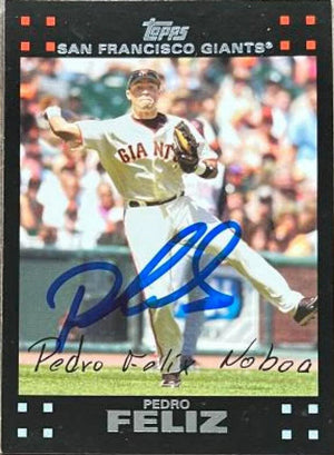 Pedro Feliz Signed 2007 Topps Baseball Card - San Francisco Giants