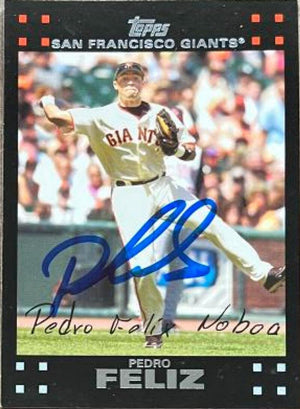 Pedro Feliz Signed 2007 Topps Baseball Card - San Francisco Giants - PastPros