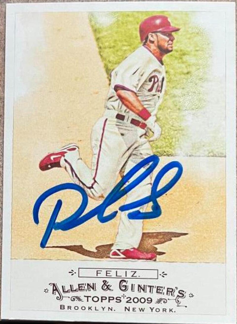 Pedro Feliz Signed 2009 Allen & Ginter Baseball Card - Philadelphia Phillies - PastPros
