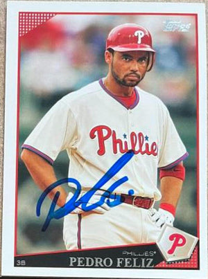Pedro Feliz Signed 2009 Topps Baseball Card - Philadelphia Phillies - PastPros