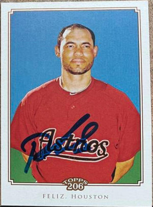 Pedro Feliz Signed 2010 Topps 206 Baseball Card - Houston Astros - PastPros