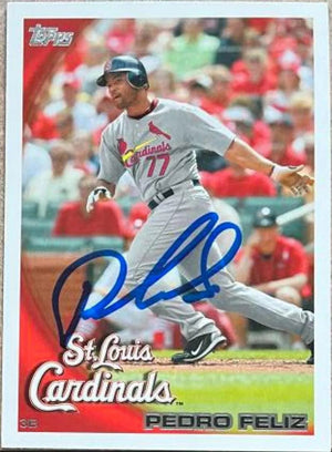 Pedro Feliz Signed 2010 Topps Update Baseball Card - St Louis Cardinals
