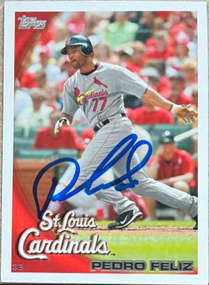 Pedro Feliz Signed 2010 Topps Update Baseball Card - St Louis Cardinals - PastPros