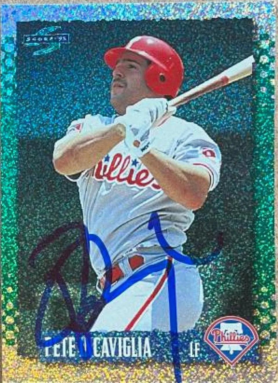 Pete Incaviglia Signed 1995 Score Platinum Baseball Card - Philadelphia Phillies