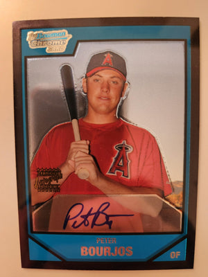 Peter Bourjos Signed 2007 Bowman Chrome Prospects Baseball Card - Los Angeles Angels #BC235 AU - PastPros
