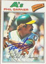 Phil Garner Autographed 1977 Topps Baseball Card - Oakland A's #261