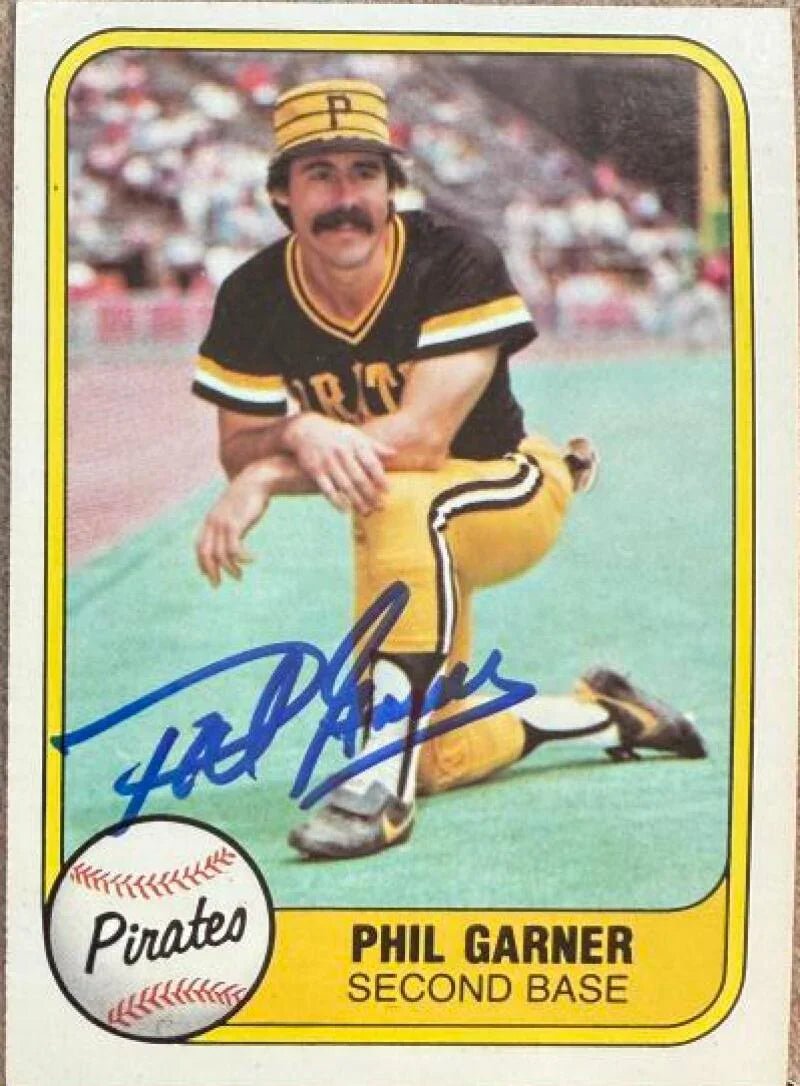 Phil Garner Autographed 1981 Fleer Baseball Card - Pittsburgh Pirates #364