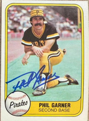 Phil Garner Autographed 1981 Fleer Baseball Card - Pittsburgh Pirates #364