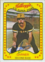 Phil Garner Autographed 1981 Kellogg's 3-D Super Stars Baseball Card - Pittsburgh Pirates