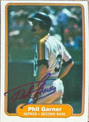 Phil Garner Autographed 1982 Fleer Baseball Card - Houston Astros #216
