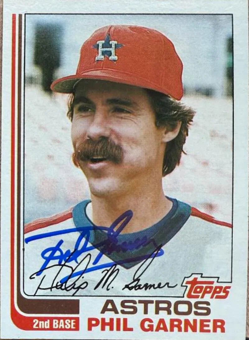 Phil Garner Autographed 1982 Topps Baseball Card - Houston Astros #683