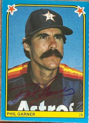 Phil Garner Autographed 1983 Fleer Star Stickers Baseball Card - Houston Astros #205