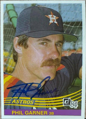 Phil Garner Autographed 1984 Donruss Baseball Card - Houston Astros #354