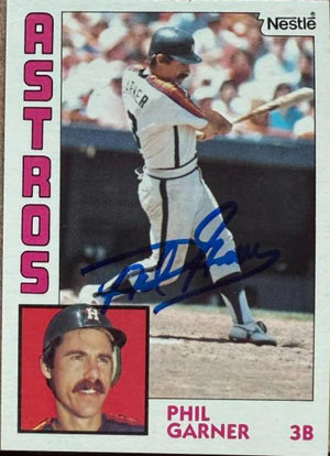 Phil Garner Autographed 1984 Topps Nestle Baseball Card - Houston Astros #752