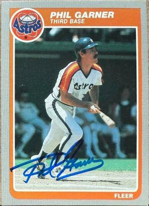 Phil Garner Autographed 1985 Fleer Baseball Card - Houston Astros #351