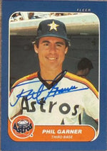 Phil Garner Autographed 1986 Fleer Classic Miniatures Baseball Card - Houston Astros #64