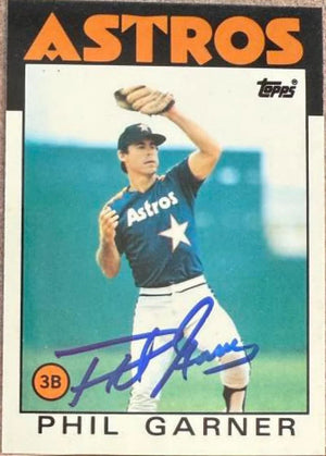 Phil Garner Autographed 1986 Topps TIFFANY Baseball Card - Houston Astros #83