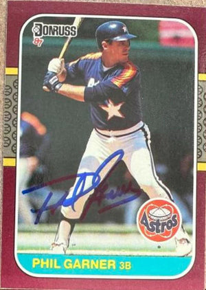 Phil Garner Autographed 1987 Donruss Opening Day Baseball Card - Houston Astros #12