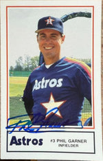Phil Garner Autographed 1987 Houston Police SGA Baseball Card - Houston Astros #24