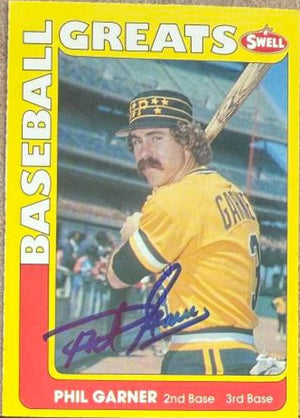 Phil Garner Autographed 1991 Swell Baseball Greats Baseball Card - Pittsburgh Pirates #113