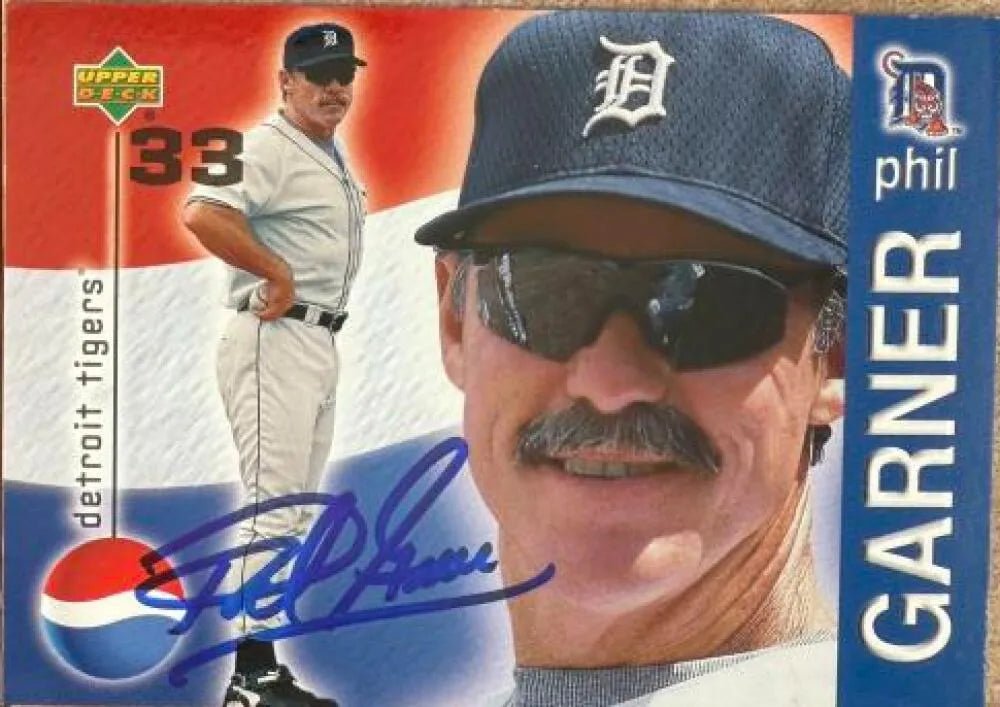 Phil Garner Autographed 2000 Upper Deck Pepsi Baseball Card - Detroit Tigers #9