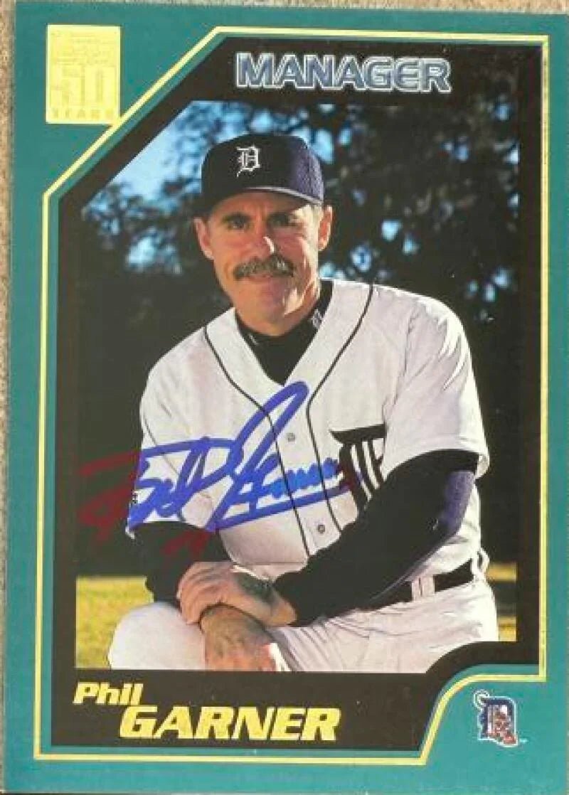 Phil Garner Autographed 2001 Topps Baseball Card - Detroit Tigers #331