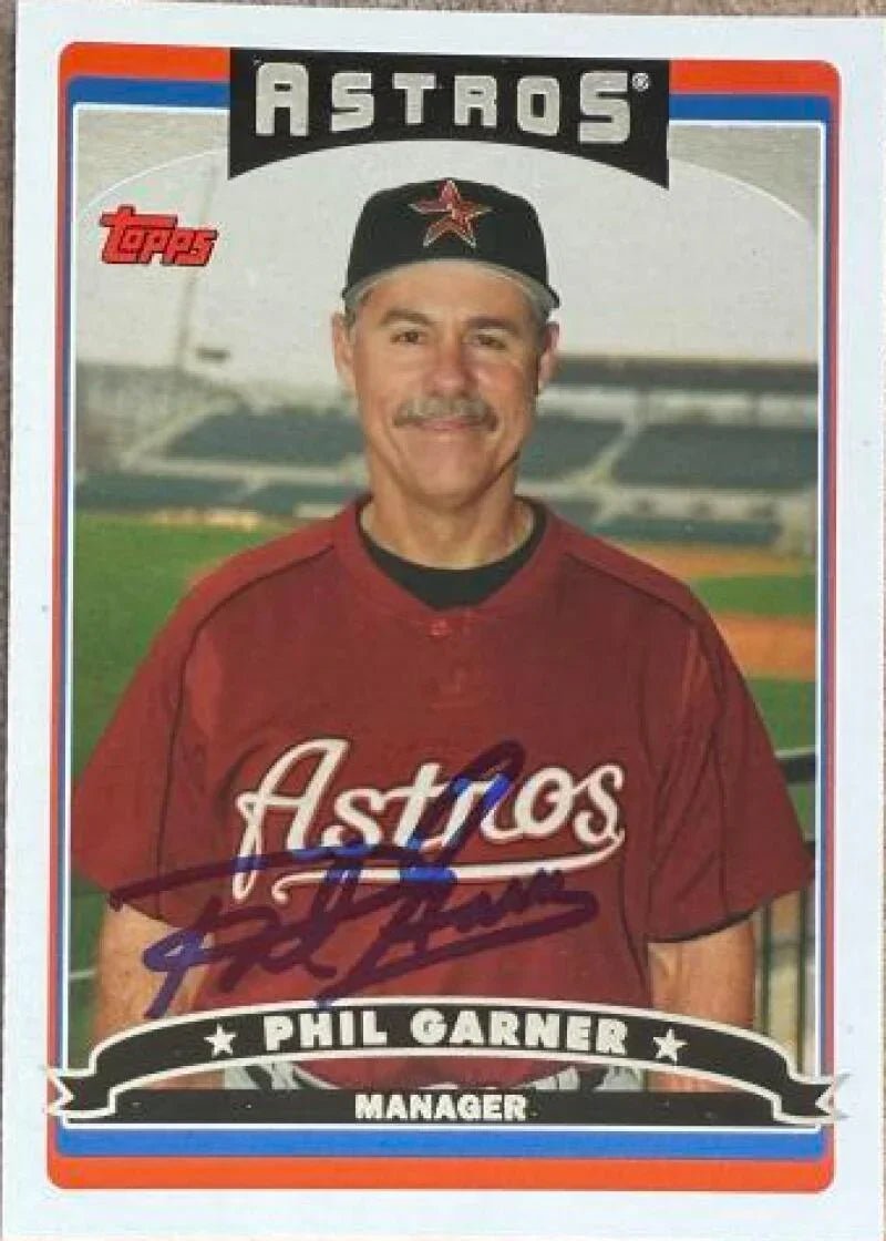 Phil Garner Autographed 2006 Topps Baseball Card - Houston Astros #277