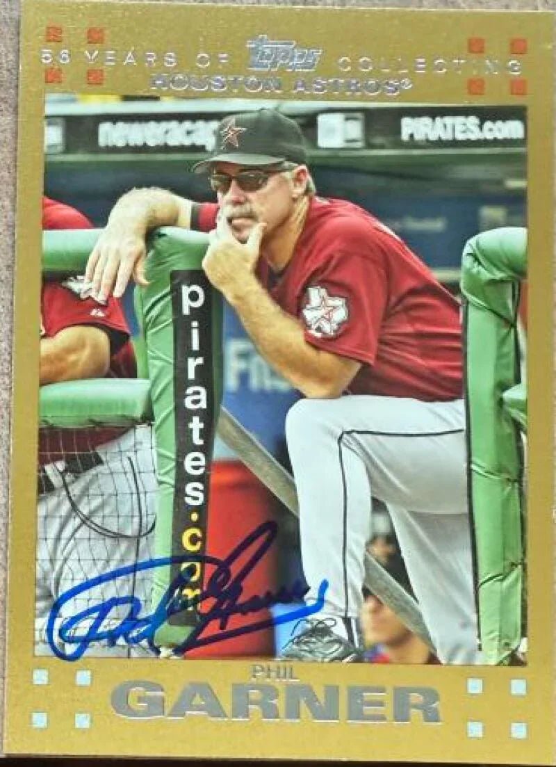 Phil Garner Autographed 2007 Topps Gold Baseball Card - Houston Astros #259