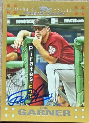 Phil Garner Autographed 2007 Topps Gold Baseball Card - Houston Astros #259