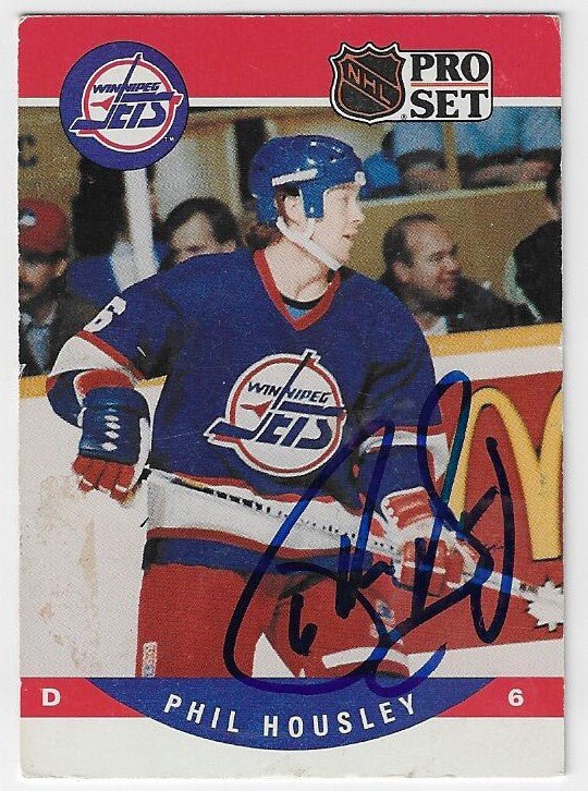 Phil Housley Signed 1990-91 Pro Set Hockey Card - Winnipeg Jets