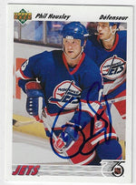 Phil Housley Signed 1991-92 Upper Deck Hockey Card - Winnipeg Jets