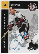 Pierre Pilote Signed 1995 - 96 Parkhurst '66 - '67 Hockey Card - Chicago Blackhawks - PastPros