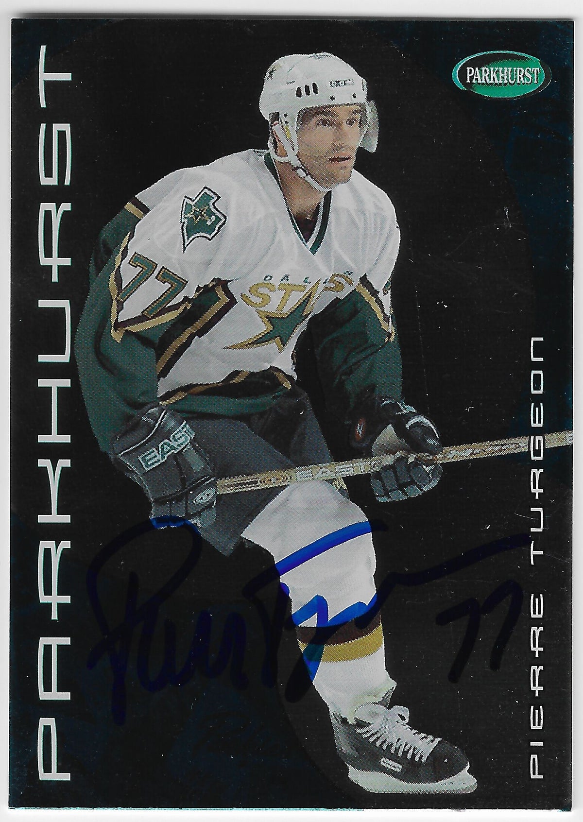 Pierre Turgeon Signed 2001-02 Parkhurst Hockey Card - Dallas Stars