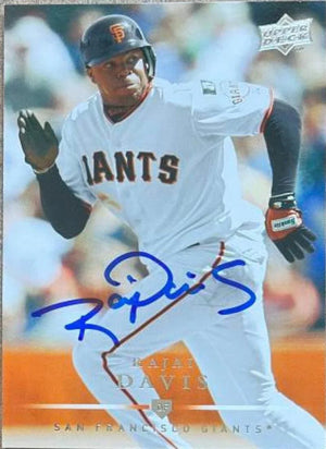 Rajai Davis Signed 2008 Upper Deck Baseball Card - San Francisco Giants