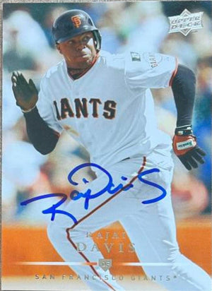 Rajai Davis Signed 2008 Upper Deck Baseball Card - San Francisco Giants - PastPros