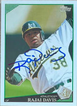 Rajai Davis Signed 2009 Topps Baseball Card - Oakland A's
