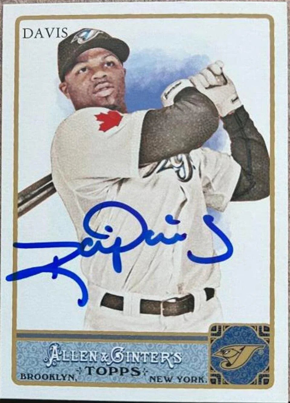 Rajai Davis Signed 2011 Allen & Ginter Baseball Card - Toronto Blue Jays