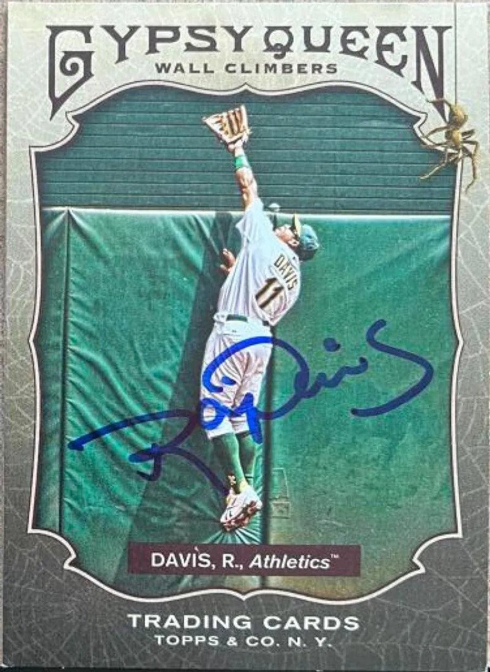 Rajai Davis Signed 2011 Gypsy Queen Wall Climbers Baseball Card - Oakland A's