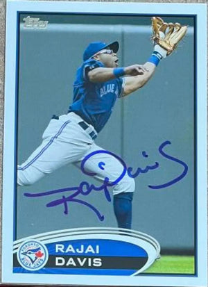 Rajai Davis Signed 2012 Topps Baseball Card - Toronto Blue Jays