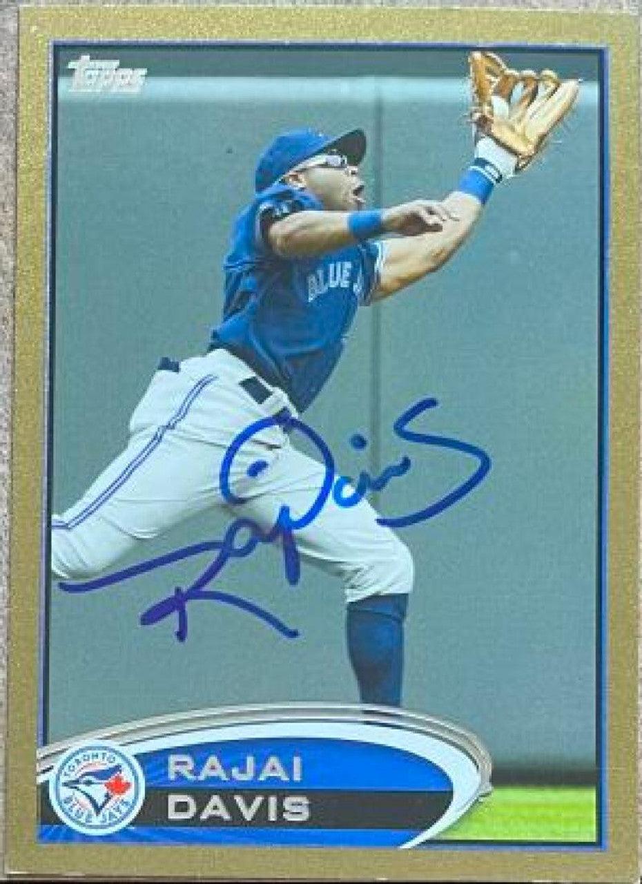 Rajai Davis Signed 2012 Topps Gold Baseball Card - Toronto Blue Jays - PastPros