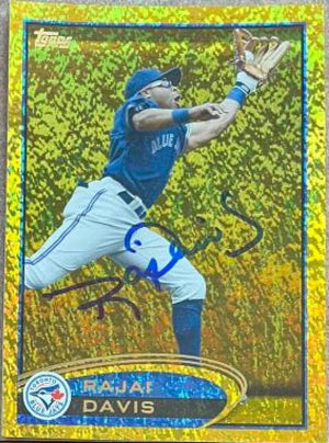 Rajai Davis Signed 2012 Topps Gold Sparkle Baseball Card - Toronto Blue Jays
