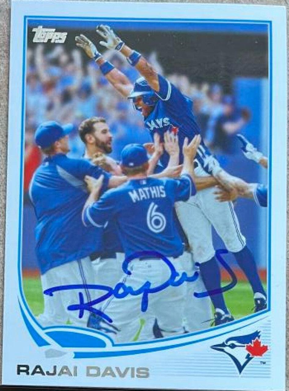 Rajai Davis Signed 2013 Topps Baseball Card - Toronto Blue Jays - PastPros