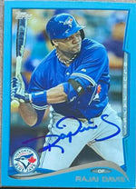 Rajai Davis Signed 2014 Topps Blue Baseball Card - Toronto Blue Jays